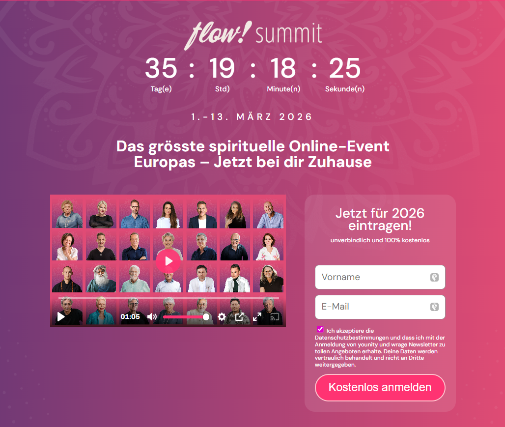 flow!summit - Das größte spirituelle Online-Event Europas flow!summit - Das größte spirituelle Online-Event Europas